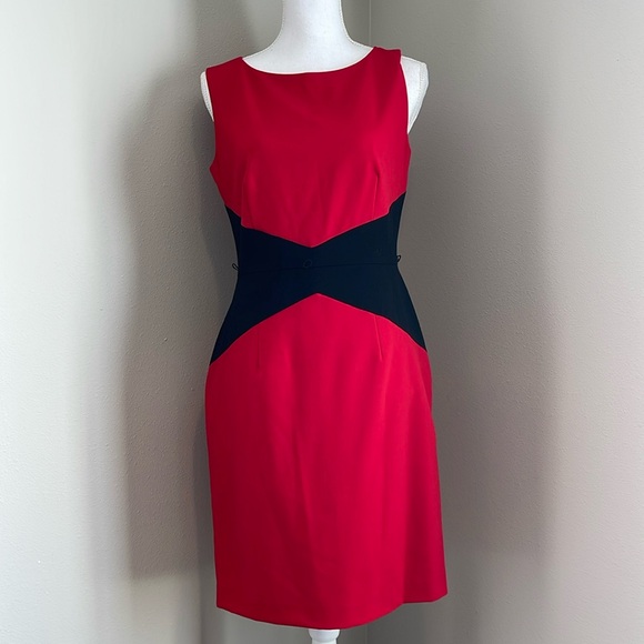 Calvin Klein | Color Blocked Sleeveless Sheath Dress | Size 6 - Picture 1 of 8